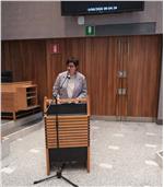 La presidente del Comitato provinciale per le comunicazioni Judith Gögele. (Foto: Consiglio provinciale di Bolzano)